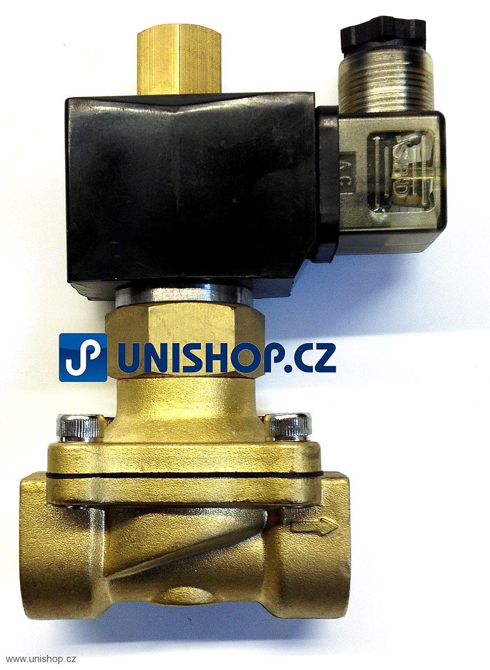 MP-W16015VK, NO, G 1/2"- mosaz, NO, 12V DC  G 1/2 "  - Elektromagnetický ventil