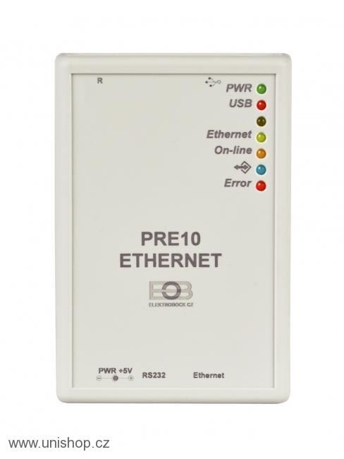 PRE10 -  Převodník RS232 na Ethernet