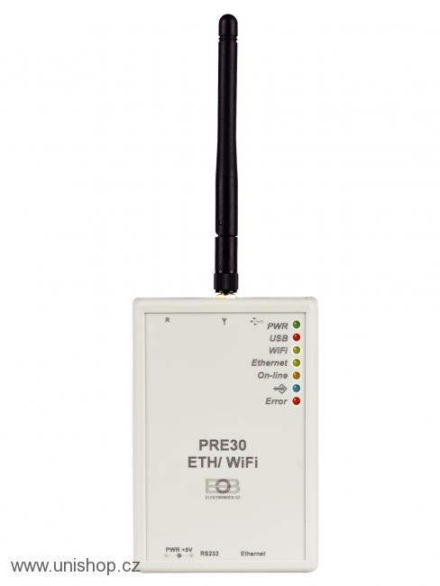 PRE30 -  Převodník RS232 na Ethernet/WiFi