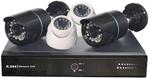 Kamerový systém JW104K-CR5 (DVR+4kamery CMOS), D1, real time