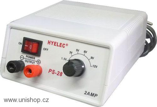 Napájecí zdroj HYELEC PS-28 1,5-3-5-6-9-12V/2A spínaný