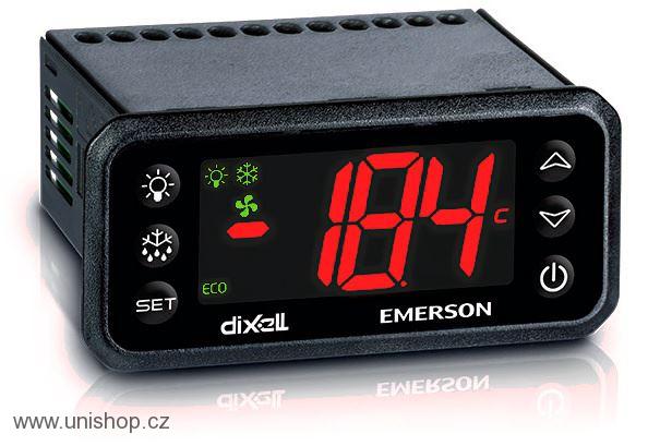 Panelový termostat Dixell XR20CH 5W0C1 s bílým displejem a 20A relé