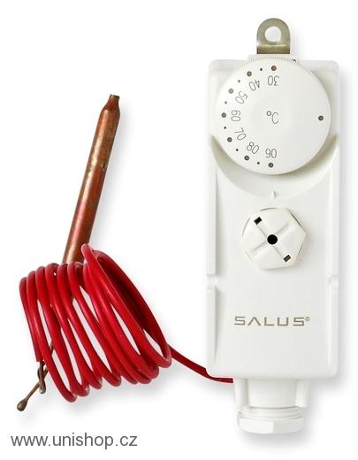 SALUS AT 10F je termostat s externím kapilárovým čidlem, vhodný zejména pro nast