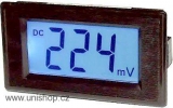 Panelový milivoltmetr LCD MP 999mV 70x40x40mm,napájení 8-12V