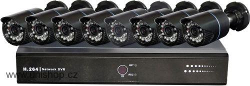Kamerový systém JW208K-W3 (DVR+8kamer HDIS), D1, real time