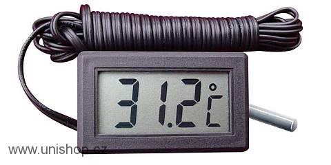 Teploměr TPM-10 LCD Digitální ukazatel teploty se sondou - teploměr černý